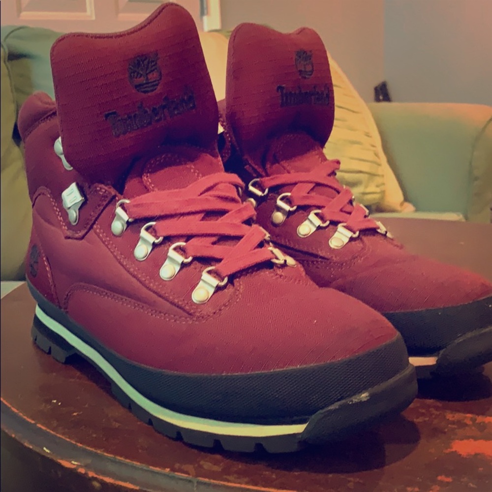 Timberland Euro Hiker Cordura Fabric Boots(Maroon)